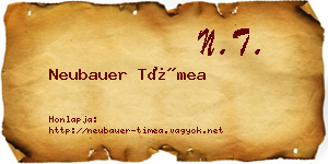 Neubauer Tímea névjegykártya